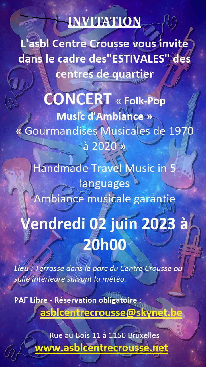 Concert folk-pop et musique d'ambiance - Woluwe Saint Pierre